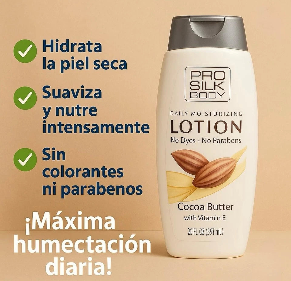 Pro Silk Body Daily Moisturizing Lotion Cocoa Butter + Vitamin E 20 fl oz